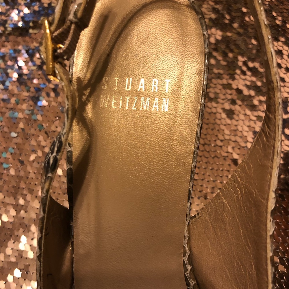 Gorgeous Stuart Weitzman Python Peep Toe Heels - image 6